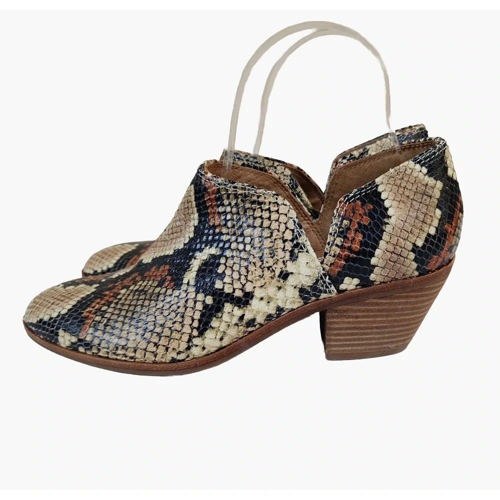 Madewell Womens Gloria Snake Embossed Leather Bootie Size US 8 Shoes Boot AH737 - Picture 2 of 16
